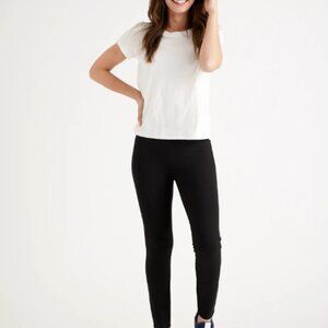 NWT Quince Women’s Ultra-Stretch Ponte Skinny Pants Black Size Large